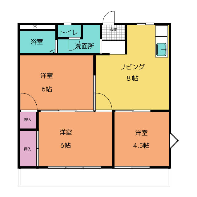 セリーヌ陽光の間取り