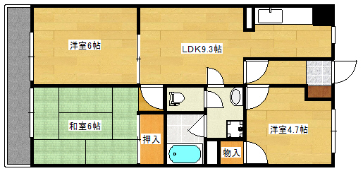 楠マンションＡの間取り