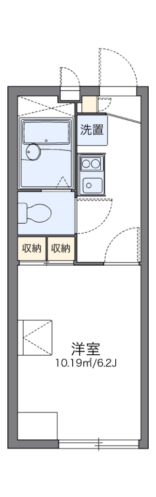 レオパレスルーメット中之茶屋の間取り