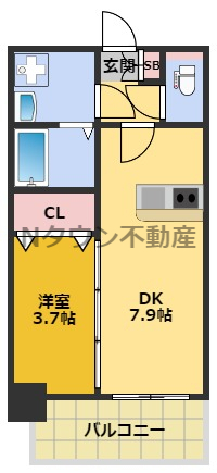 名古屋市中区橘のマンションの間取り