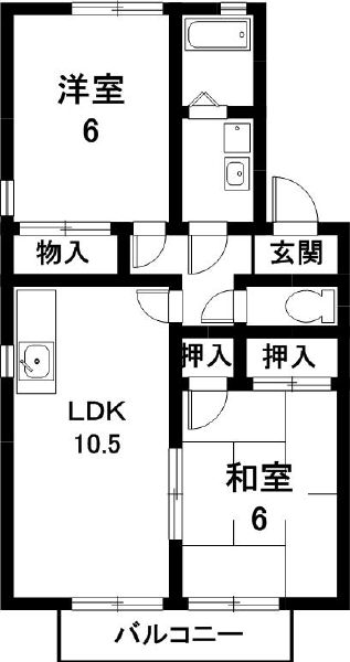 瀬戸市山口町のアパートの間取り