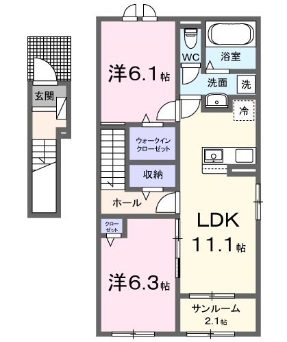 プログレスいそべの間取り