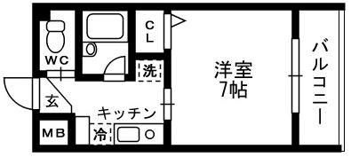 フェローチェ清瀬　Ａタイプの間取り