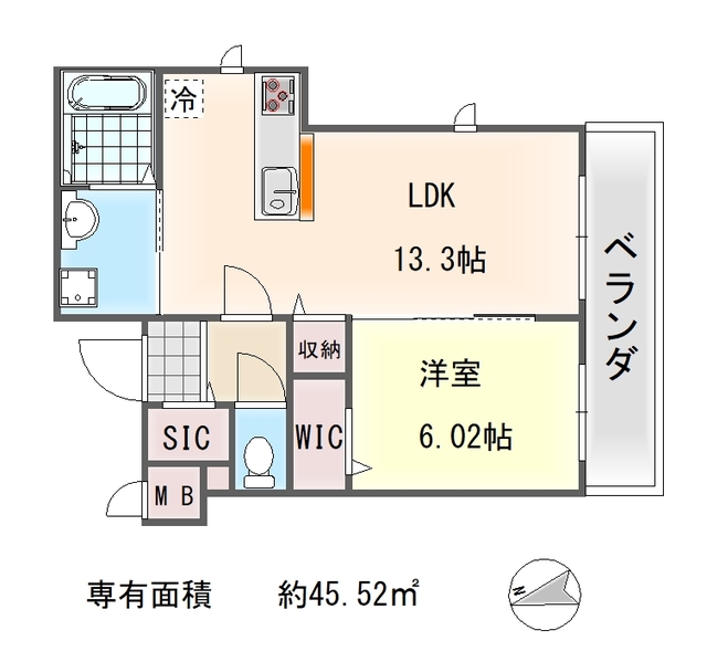 ベルフォレ大山の間取り