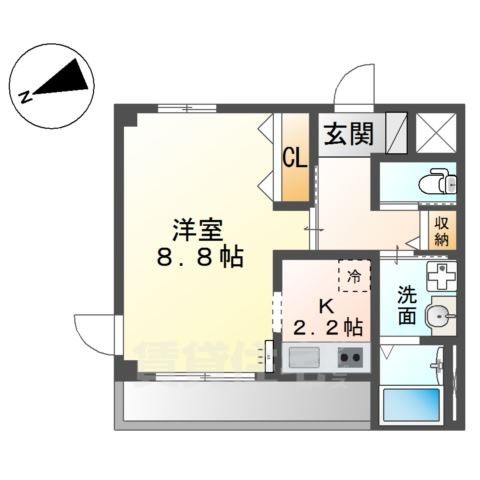 大和高田市北片塩町のマンションの間取り