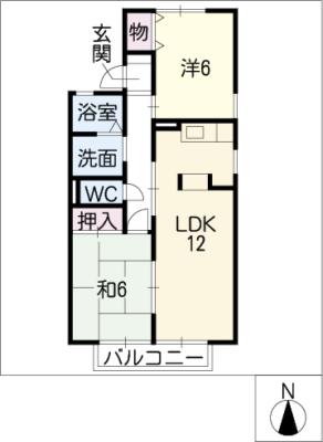 ハートホーム西沢Ｃ棟の間取り