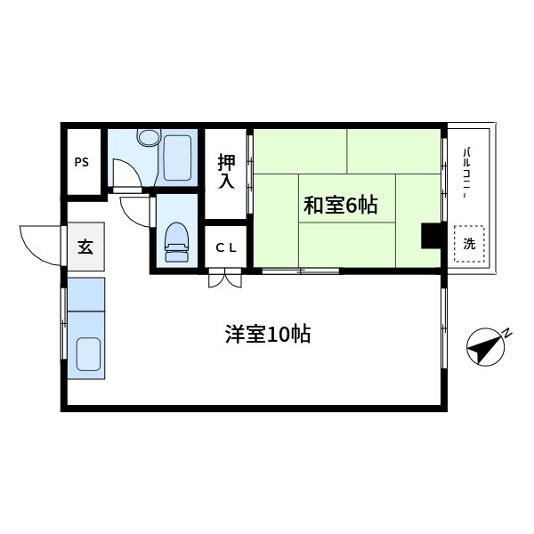 墨田区墨田のマンションの間取り