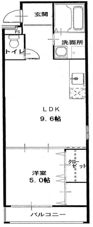 堺市堺区北田出井町のアパートの間取り