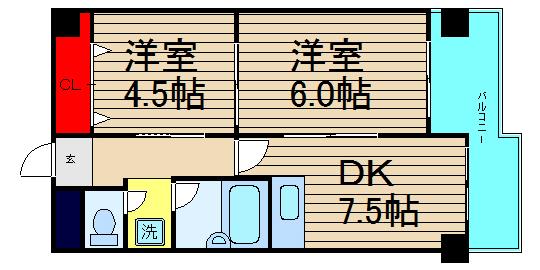 カルマーレナンバウエストの間取り