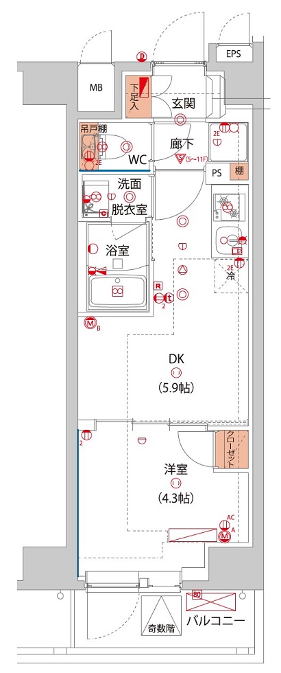 ハーモニーレジデンス東京サウス大塚の間取り