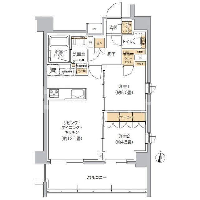 豊島区東池袋のマンションの間取り