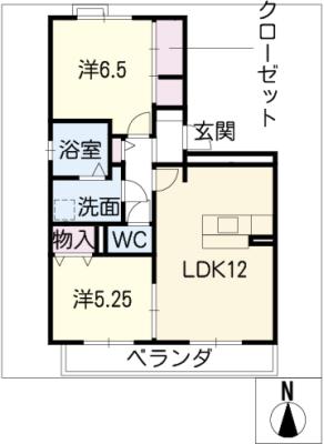 カーサ　フラグランツァIIの間取り