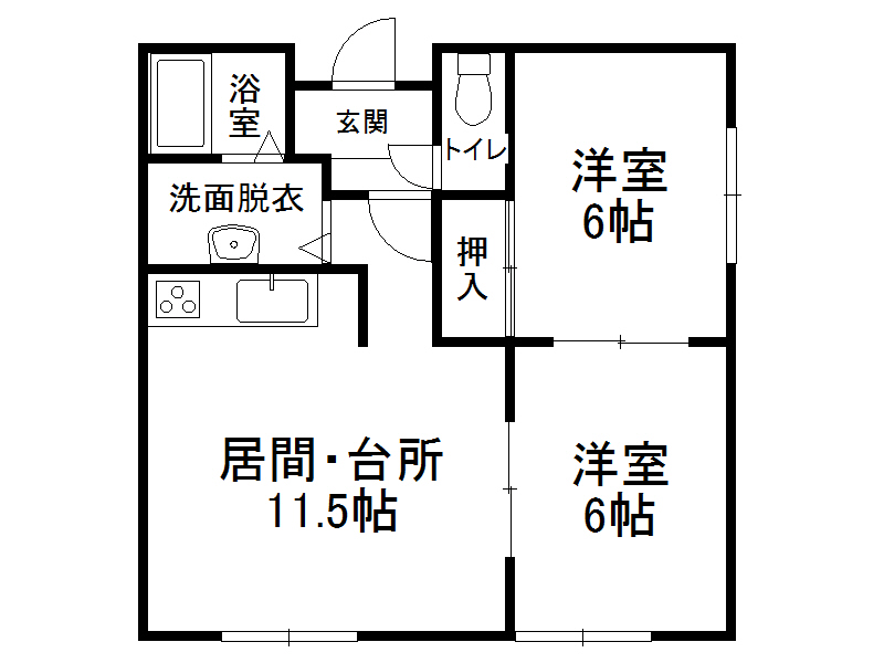 ハイツ花園の間取り