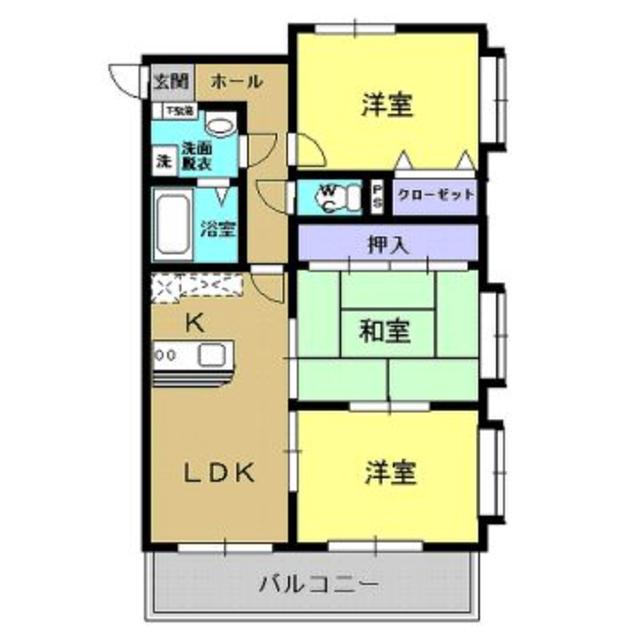 鹿児島市郡山町のマンションの間取り