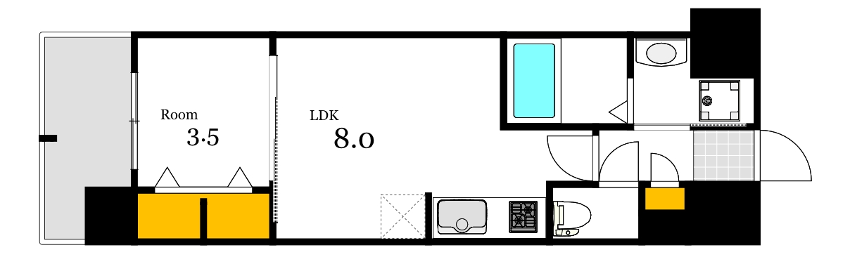 S-RESIDENCE空港通りawesomeの間取り