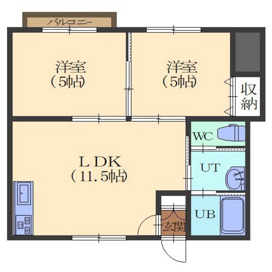 【センティール五稜郭の間取り】