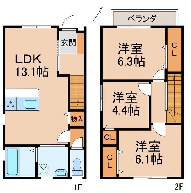 クラウンハイツ秋津町IVの間取り