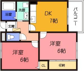 高槻市芝生町のマンションの間取り