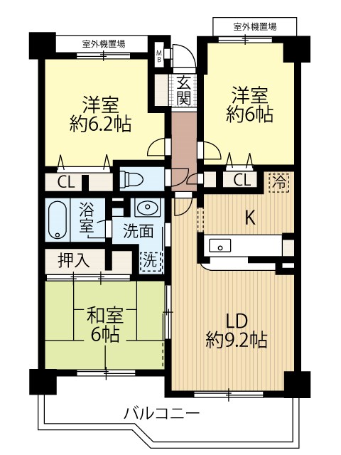 上尾市大字瓦葺のアパートの間取り