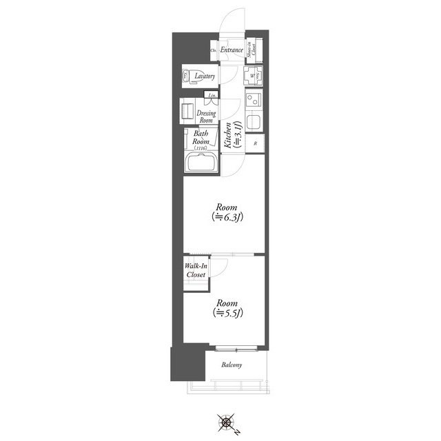 ＷＯＲＶＥ横浜伊勢佐木町の間取り