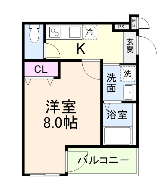 池田市満寿美町のアパートの間取り