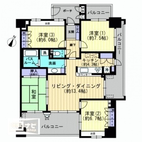 サーパス高松駅前フレシアサンポートの間取り