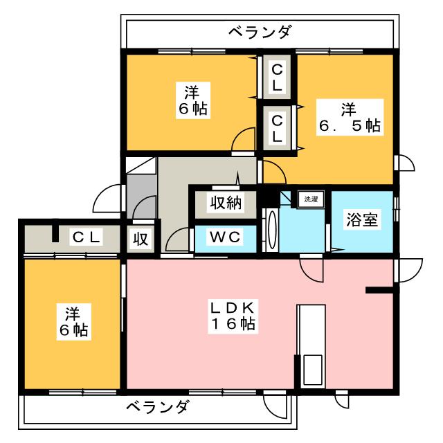 グランツ川名の間取り