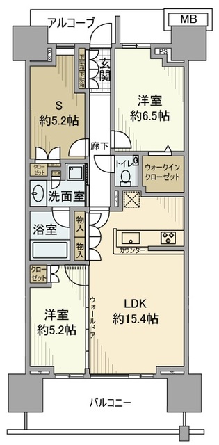 グランドメゾン品川シーサイドの杜の間取り