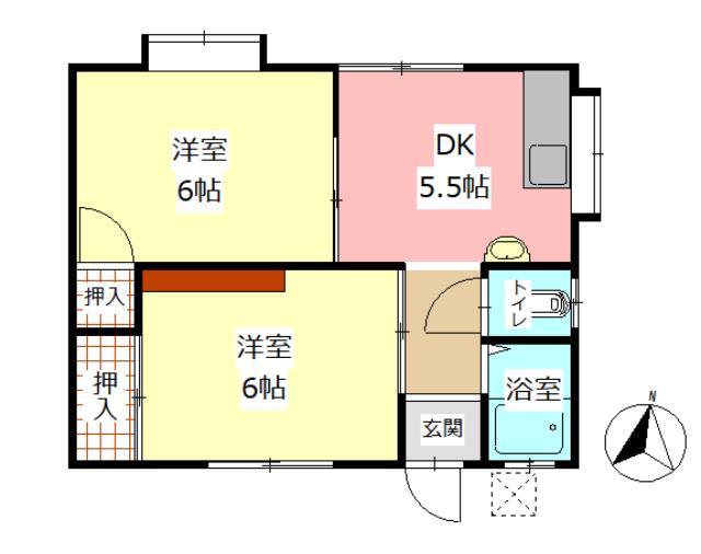 緑アパートの間取り