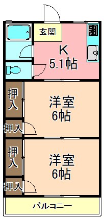 足立区栗原のマンションの間取り