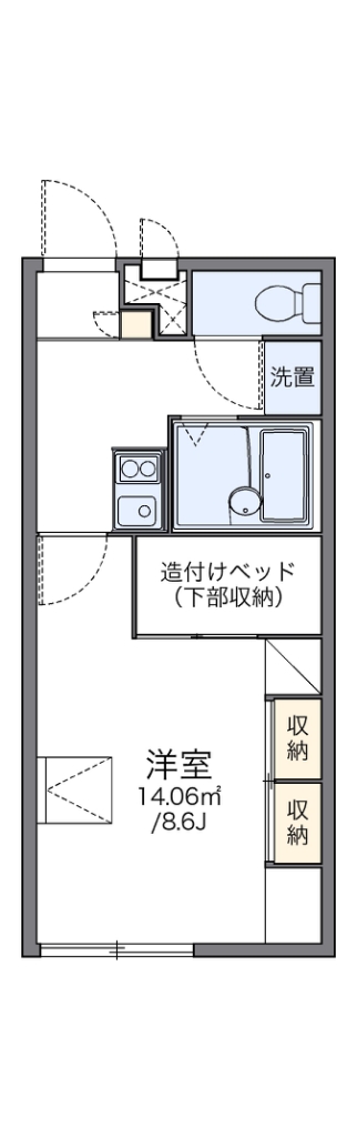 レオパレスレナールいさわの間取り