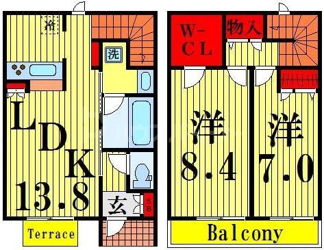 リバティ竹の塚の間取り