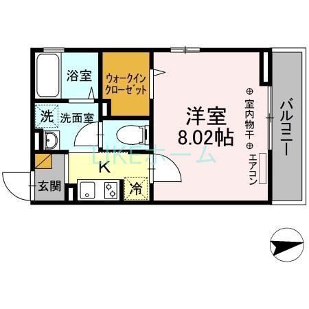 市川市大野町のアパートの間取り