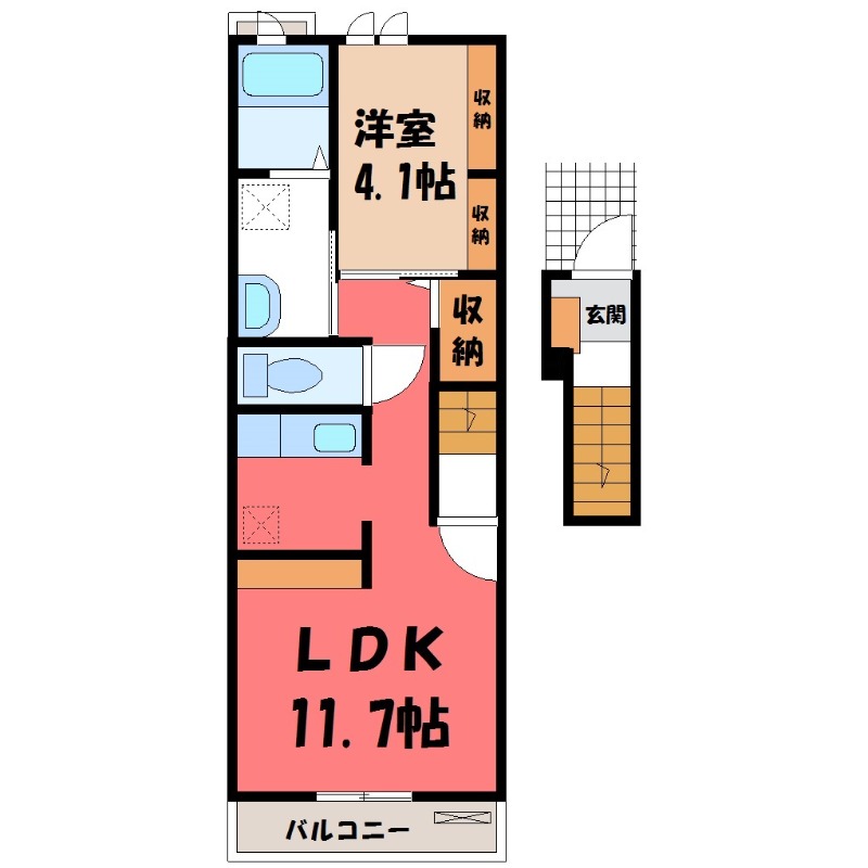 【アミスタープレイスの間取り】