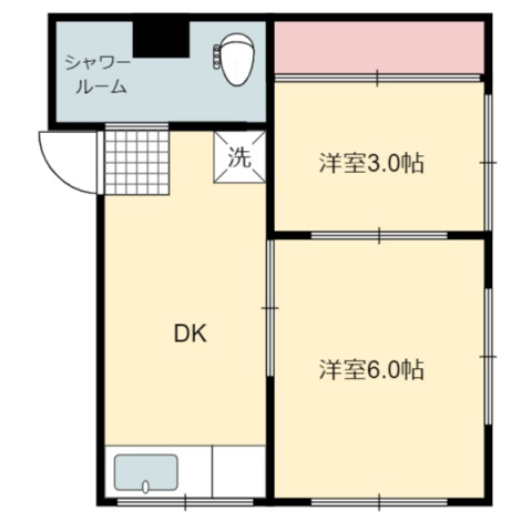 広島市中区十日市町のマンションの間取り