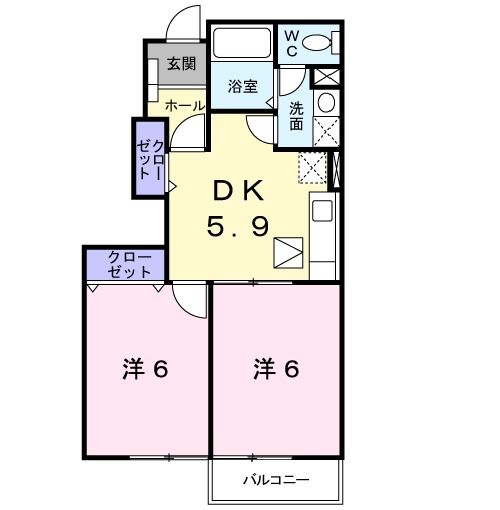 いちき串木野市小瀬町のアパートの間取り