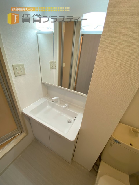 洗面設備　準備の捗る独立タイプ