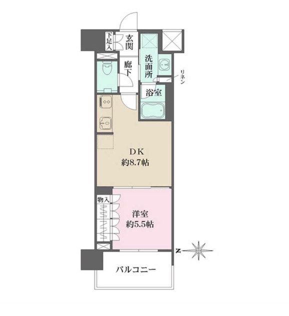 東急東横線 渋谷駅 徒歩6分 14階建 築7年の間取り写真