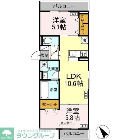 D-ROOM松木Bの間取り写真