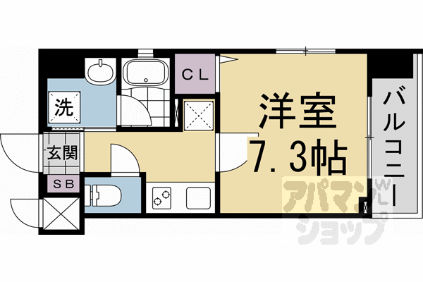 ベラジオ雅び烏丸十条IIの間取り写真