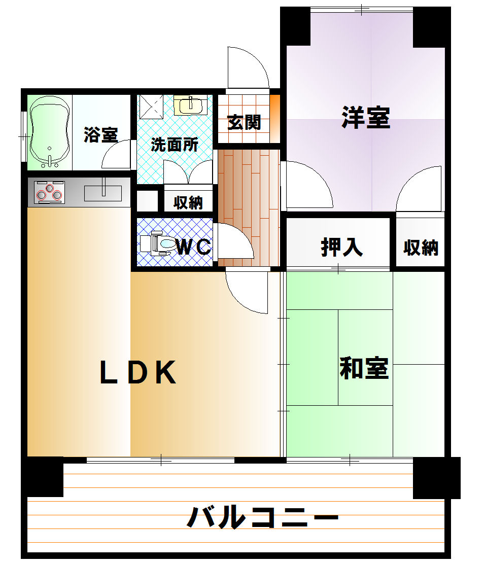 藤沢市鵠沼東のマンションの間取り