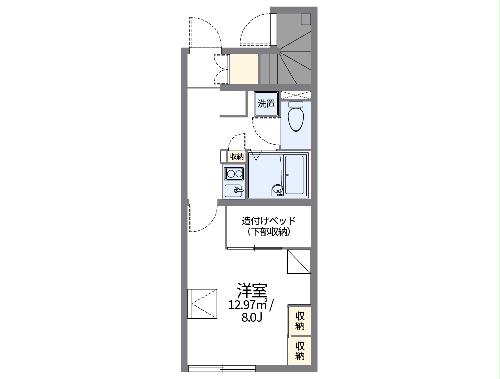 【レオパレス横手こまちの間取り】