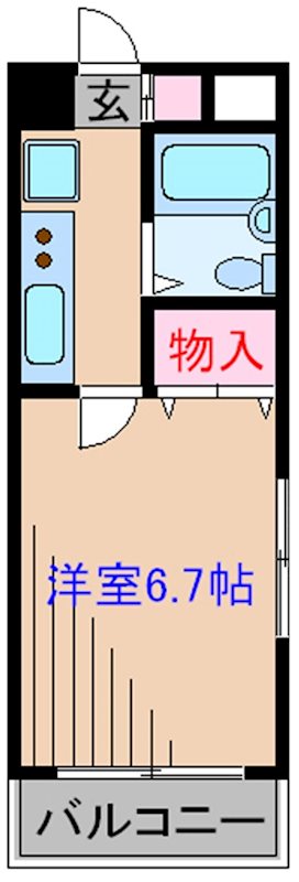 横浜市港北区日吉のマンションの間取り