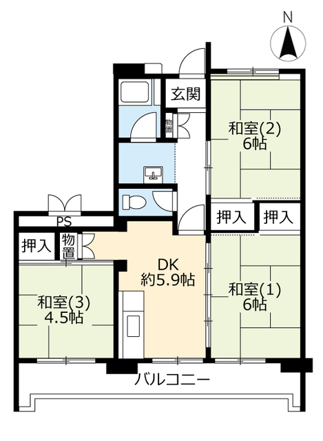 ＵＲ村上の間取り