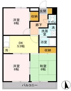 和光市白子のマンションの間取り