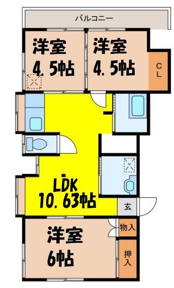 コマミエールの間取り