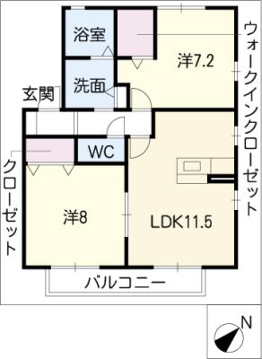 ウィル　ガーデンＡ棟の間取り