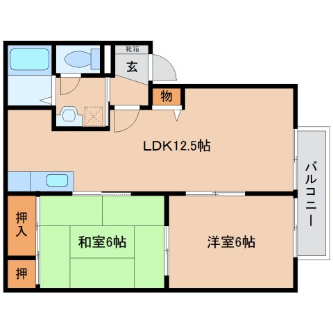 磯城郡田原本町のアパートの間取り