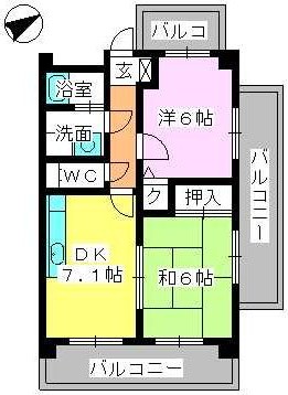 ラフィーネ篠栗の間取り