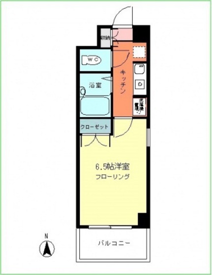 広島市中区舟入川口町のマンションの間取り